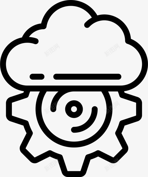 云计算数据库管理8线性图标svg_新图网 https://ixintu.com 云计算 数据库 管理 线性