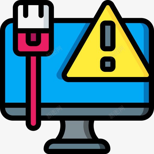 以太网通知10线颜色图标svg_新图网 https://ixintu.com 以太网 通知 颜色