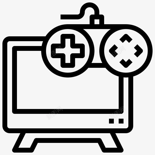 游戏玩家游戏之夜7线性图标svg_新图网 https://ixintu.com 之夜 游戏 玩家 线性