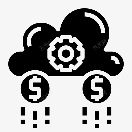 消费者云系统固态图标svg_新图网 https://ixintu.com 固态 消费者 系统