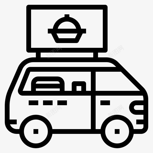 送货车食品配送70直线式图标svg_新图网 https://ixintu.com 直线式 货车 送货 配送 食品