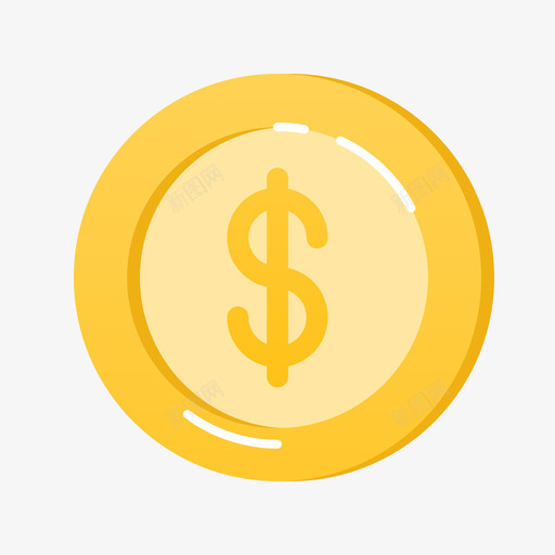 硬币fintech43扁平图标svg_新图网 https://ixintu.com fintech 扁平 硬币