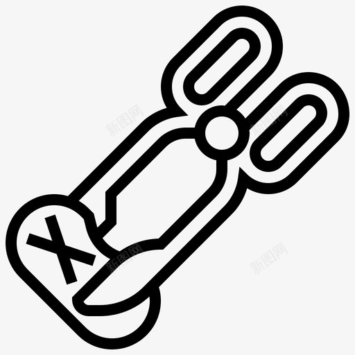 火钳烧烤和烧烤派对直系图标svg_新图网 https://ixintu.com 派对 火钳 烧烤 直系