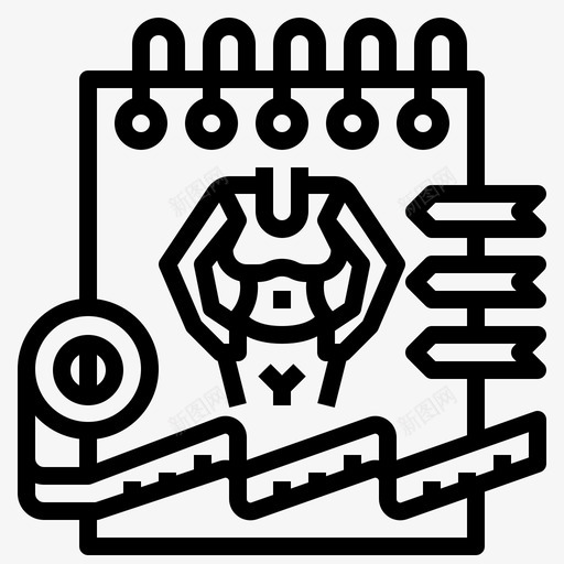 体重指数运动健身3线性图标svg_新图网 https://ixintu.com 体重 健身 指数 线性 运动