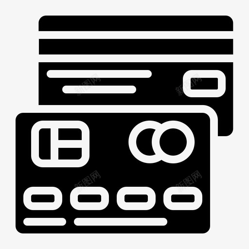 信用卡借记卡支付图标svg_新图网 https://ixintu.com 信用卡 借记卡 字形 支付 星期五 黑色