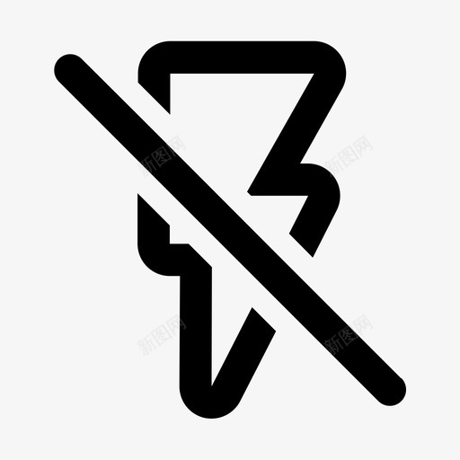 没有闪光灯灯光关闭图标svg_新图网 https://ixintu.com 关闭 图片 没有 灯光 闪光灯