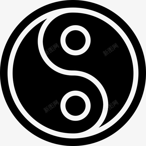 阴阳嬉皮士是3菲尔图标svg_新图网 https://ixintu.com 嬉皮士 菲尔 阴阳