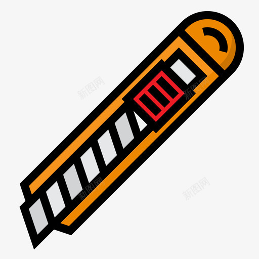 刀文具和办公室22线颜色图标svg_新图网 https://ixintu.com 办公室 文具 颜色