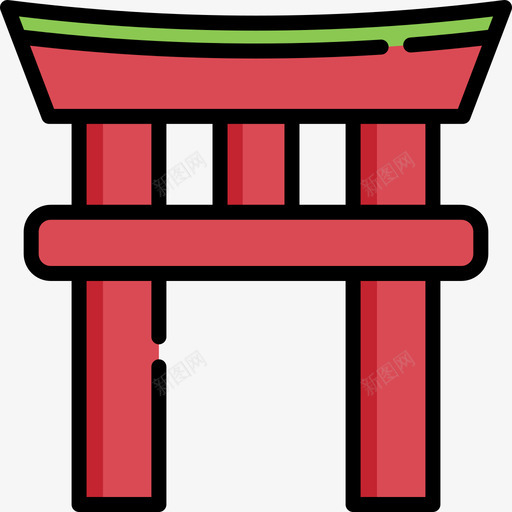 托里门精神的25线的颜色图标svg_新图网 https://ixintu.com 托里门 精神 颜色