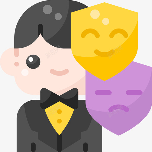 女演员男专业人士1平房图标svg_新图网 https://ixintu.com 专业 人士 女演员 平房