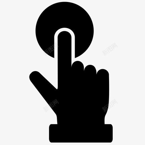 简单一键式录制图标svg_新图网 https://ixintu.com 一键 录制 简单 触摸屏