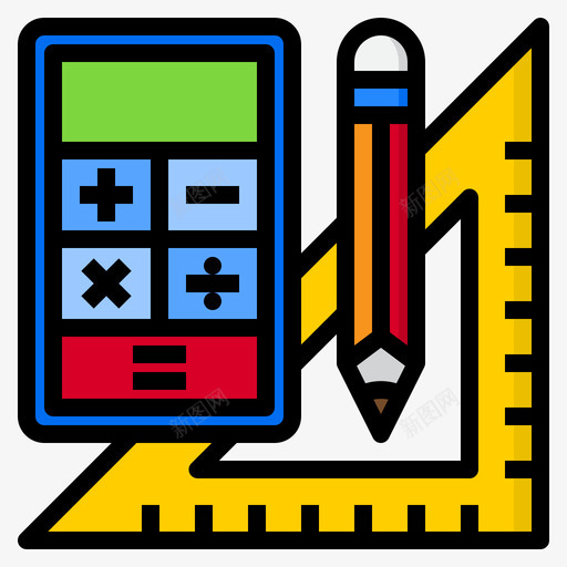 工具文具和办公室22线颜色图标svg_新图网 https://ixintu.com 办公室 工具 文具 颜色