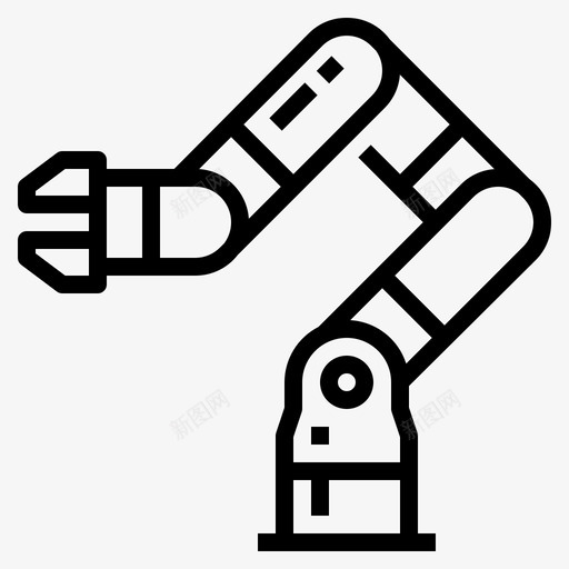 机械臂人工智能90线性图标svg_新图网 https://ixintu.com 人工智能 机械 线性