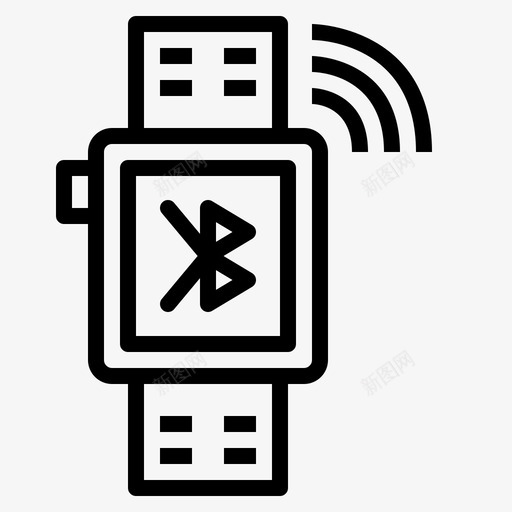 蓝牙通讯智能手机图标svg_新图网 https://ixintu.com 手机 手表 智能 蓝牙 通讯