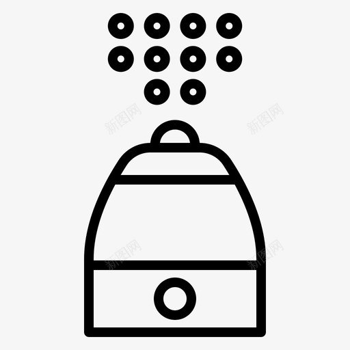加湿器器具11线性图标svg_新图网 https://ixintu.com 加湿器 器具 线性