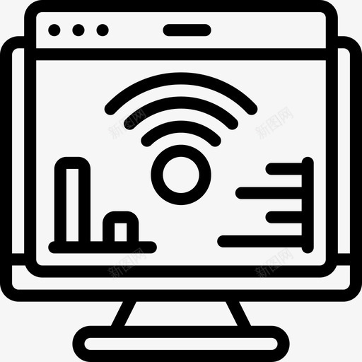 台式机互联网21线性图标svg_新图网 https://ixintu.com 互联网 台式机 线性