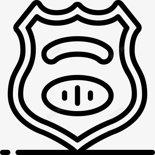 警徽城市规划4直线型图标svg_新图网 https://ixintu.com 城市规划 直线 线型 警徽