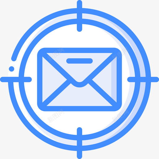 Target在线营销49蓝色图标svg_新图网 https://ixintu.com Target 在线 营销 蓝色