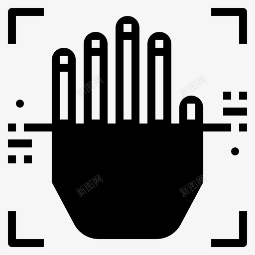 手生物识别实心图标svg_新图网 https://ixintu.com 实心 生物识别
