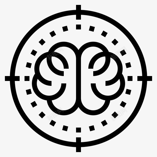 目标大脑概念11线性图标svg_新图网 https://ixintu.com 大脑 概念 目标 线性