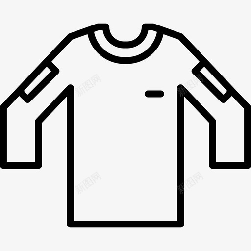 长袖衣服141直线型图标svg_新图网 https://ixintu.com 直线 线型 衣服 长袖
