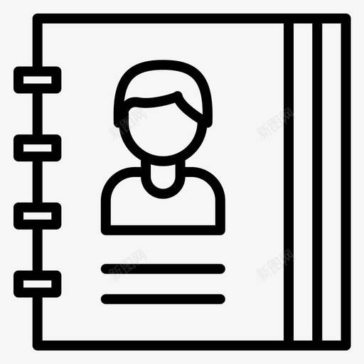 联系人android8线性图标svg_新图网 https://ixintu.com android 线性 联系人