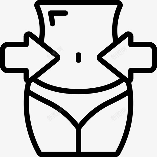 腰围饮食与健身3线性图标svg_新图网 https://ixintu.com 健身 线性 腰围 饮食