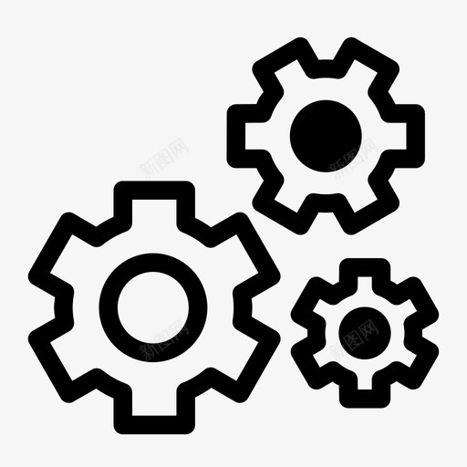 齿轮维护首选项图标svg_新图网 https://ixintu.com 其他 工具 维护 首选项 齿轮