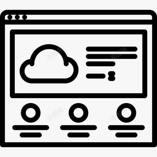 云计算云技术31线性图标svg_新图网 https://ixintu.com 云计算 技术 线性
