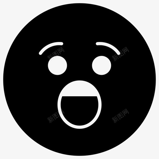 惊讶表情表情符号情感图标svg_新图网 https://ixintu.com 图标 情感 惊讶 符号 表情