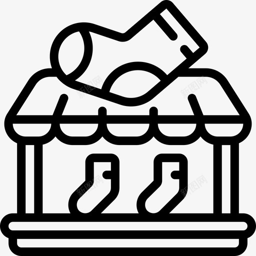 服装店市场69线性图标svg_新图网 https://ixintu.com 市场 服装店 线性