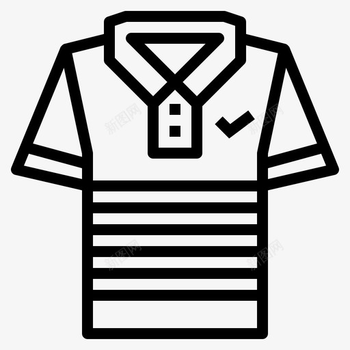 马球衫网球5码直纹图标svg_新图网 https://ixintu.com 5码 球衫 直纹 网球 马球衫