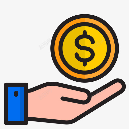 金钱财务30线性颜色图标svg_新图网 https://ixintu.com 线性 财务 金钱 颜色