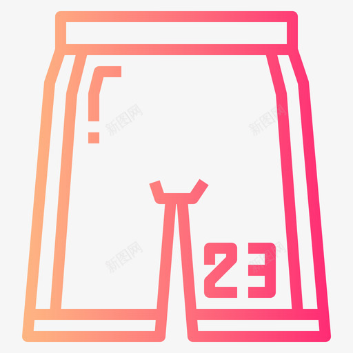 短裤篮球42渐变图标svg_新图网 https://ixintu.com 渐变 短裤 篮球