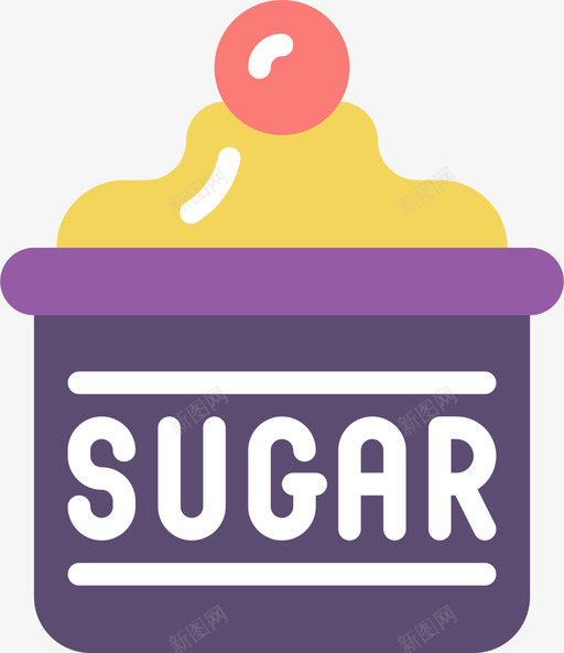 糖碗煎饼日平的图标svg_新图网 https://ixintu.com 平的 煎饼 糖碗