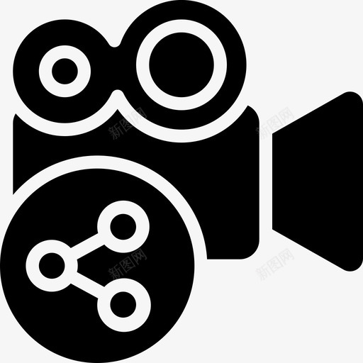 视频社交分享2填充图标svg_新图网 https://ixintu.com 分享 填充 社交 视频