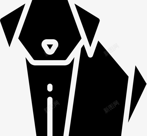 狗折纸1填充图标svg_新图网 https://ixintu.com 填充 折纸