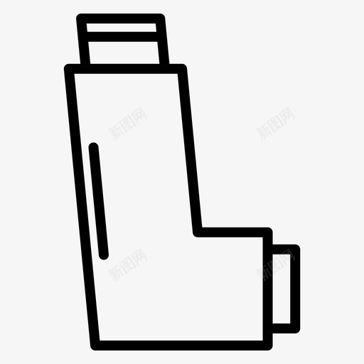吸入器医用203线性图标svg_新图网 https://ixintu.com 医用 吸入器 线性