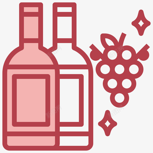酒瓶葡萄酒14红色图标svg_新图网 https://ixintu.com 红色 葡萄酒 酒瓶