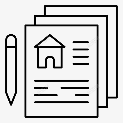 蓝图文件家图标svg_新图网 https://ixintu.com 房地产 文件 蓝图