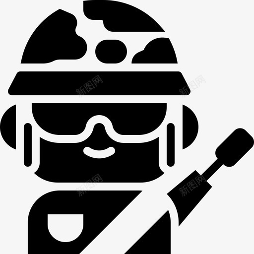士兵男性职业雕文填充图标svg_新图网 https://ixintu.com 填充 士兵 男性 职业 雕文