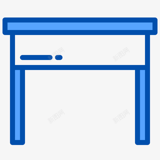 书桌学校128蓝色图标svg_新图网 https://ixintu.com 书桌 学校 蓝色