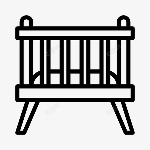 婴儿床家庭生活20直系图标svg_新图网 https://ixintu.com 婴儿床 家庭生活 直系