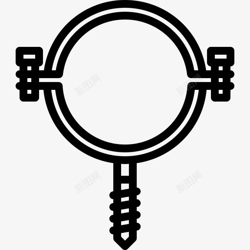 管卡管子管道工图标svg_新图网 https://ixintu.com 管卡 管子 管道工
