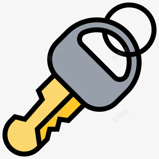 钥匙家庭安全3线性颜色图标svg_新图网 https://ixintu.com 安全 家庭 线性 钥匙 颜色