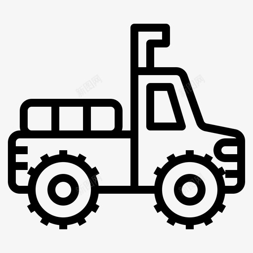 皮卡26号车直线型图标svg_新图网 https://ixintu.com 26号车 皮卡 直线 线型