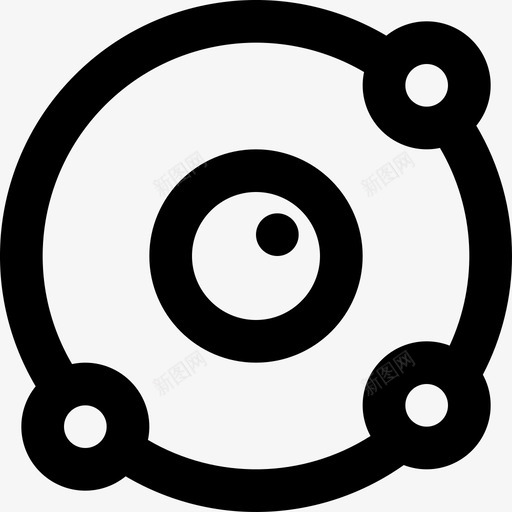 Nucleus科学121线性图标svg_新图网 https://ixintu.com Nucleus 科学 线性