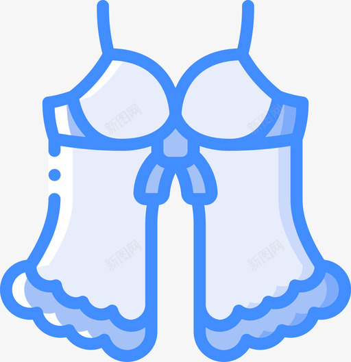 婴儿装内衣1蓝色图标svg_新图网 https://ixintu.com 内衣 婴儿 蓝色