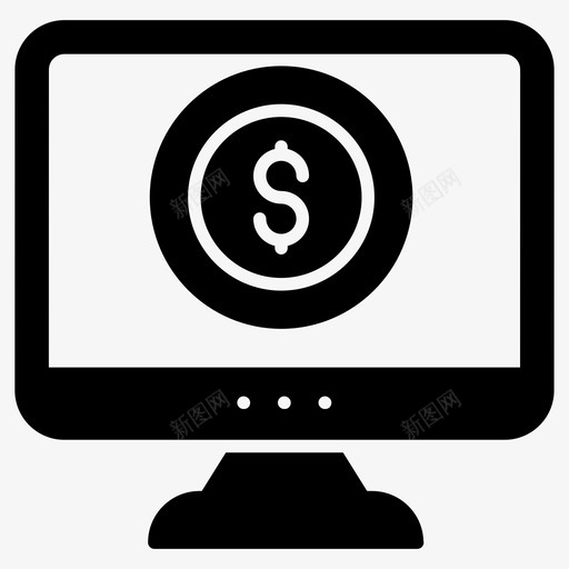 在线货币数字业务在线银行图标svg_新图网 https://ixintu.com 业务 典当行 图标 在线 在线支付 字形 数字 货币 银行