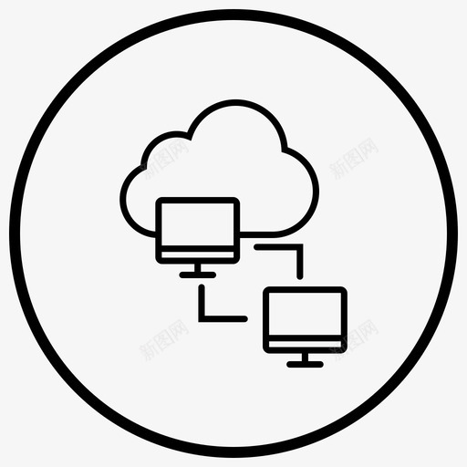 云网络通信设备1概述图标svg_新图网 https://ixintu.com 云网 概述 网络 通信设备